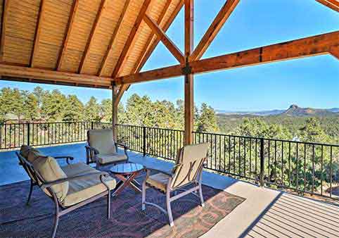 prescott cabins rentals vacation friendly pet mountain views room game